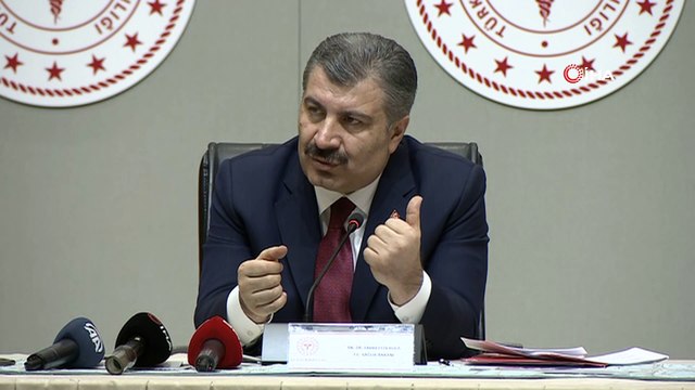 Bakan Koca:“Her geçen gün pozitif çıkan vaka sayımızın fazla olduğunu sağlık personelimizde söylemek istiyorum. 601 kişi. Bütün sorumluluk bu arkadaşlarımızın omuzunda.'