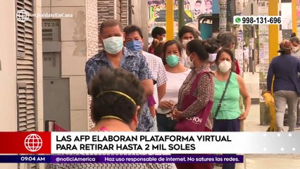 Primera Edición: Las AFP elaboran plataforma virtual para retirar hasta 2 mil soles