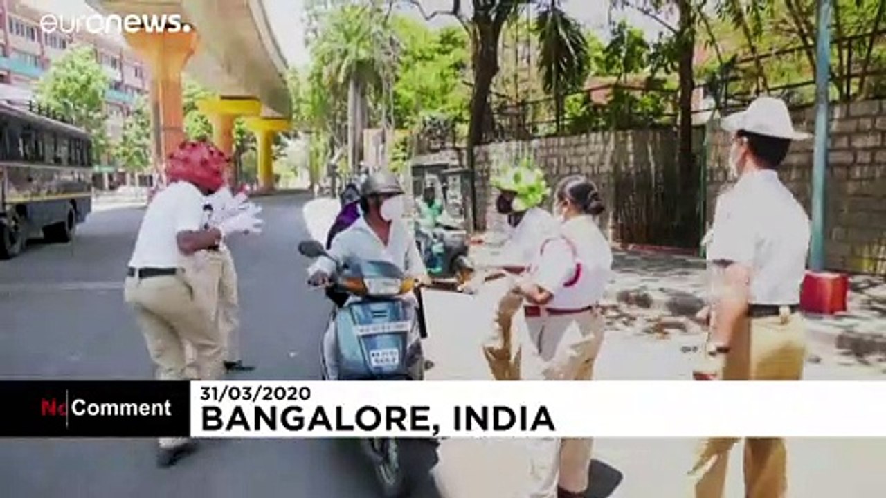 Indien: Polizei warnt mit Coronavirus-Tanz