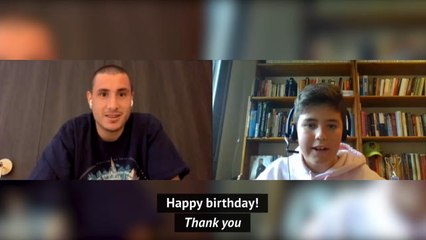 Jose Gimenez surprises young Atletico Madrid fan on his birthday