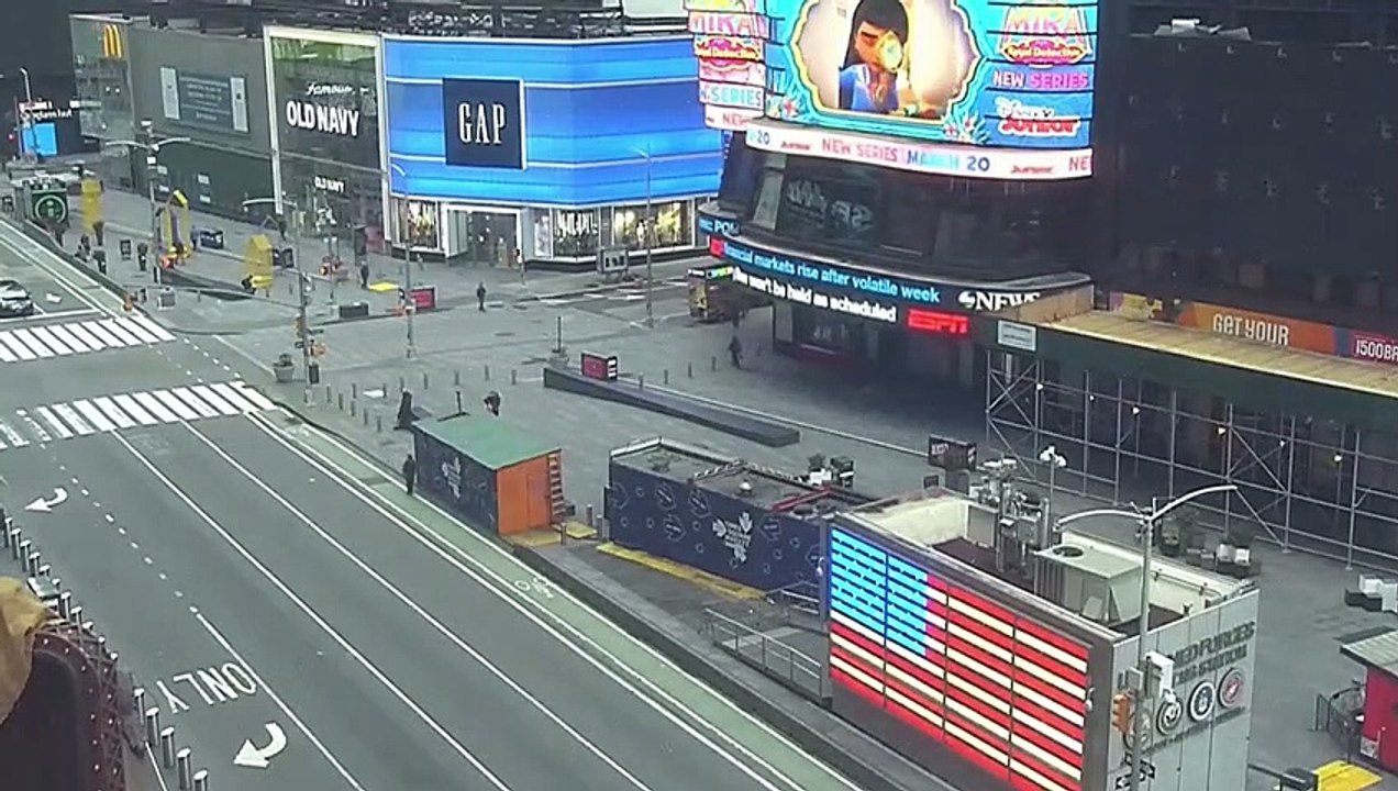 Asi luce TIME SQUARE, Nueva York por #CORONAVIRUS