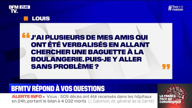 Puis-je aller chercher une baguette à la boulangerie sans me faire verbaliser ? BFMTV vous répond