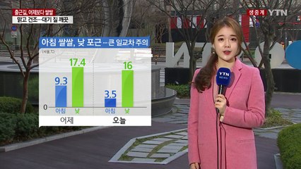 [날씨] 쌀쌀한 출근길, 낮 포근...큰 일교차 주의 / YTN