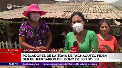 Edición Mediodía: Pobladores de la zona de Pachacútec piden ser beneficiados con el bono de 380 soles