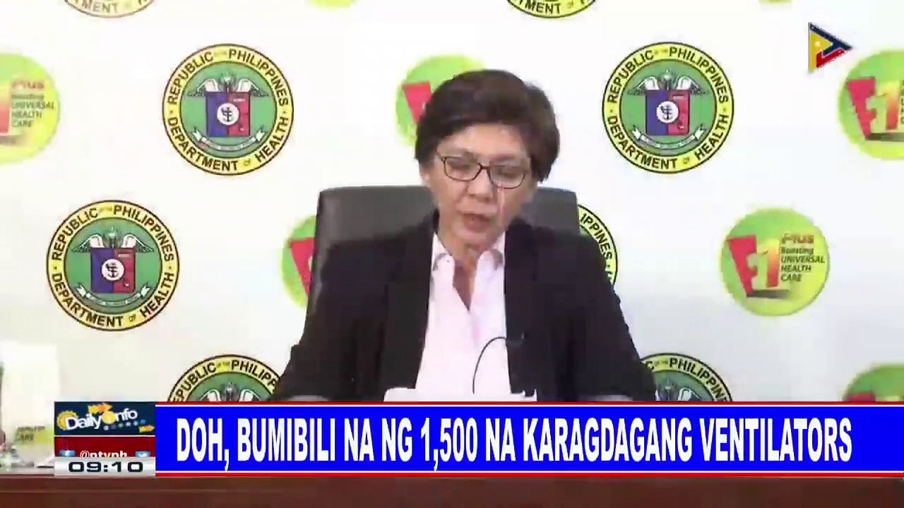 DOH, bumibili na ng 1,500 na karagdagang ventilators