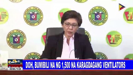 DOH, bumibili na ng 1,500 na karagdagang ventilators
