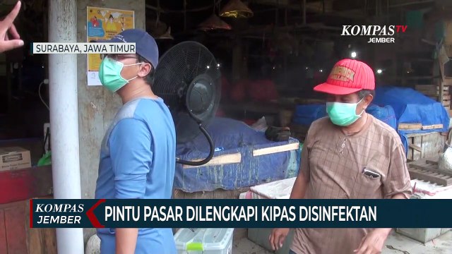 Pintu Pasar Tradisional Dilengkapi Kipas Disinfektan