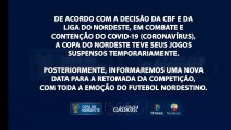 Aviso da suspensão dos jogos da Copa do Nordeste e exibição no SBT NE (Gravado em 19/03/2020) (06h26) | TV Jornal PE (SBT Nordeste) 2020 (Combate ao novo coronavírus)