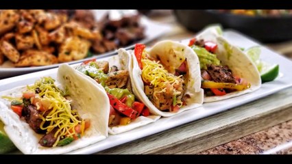 Chicken and Steak Fajitas -  How to make Chicken Fajitas - Mexican Food