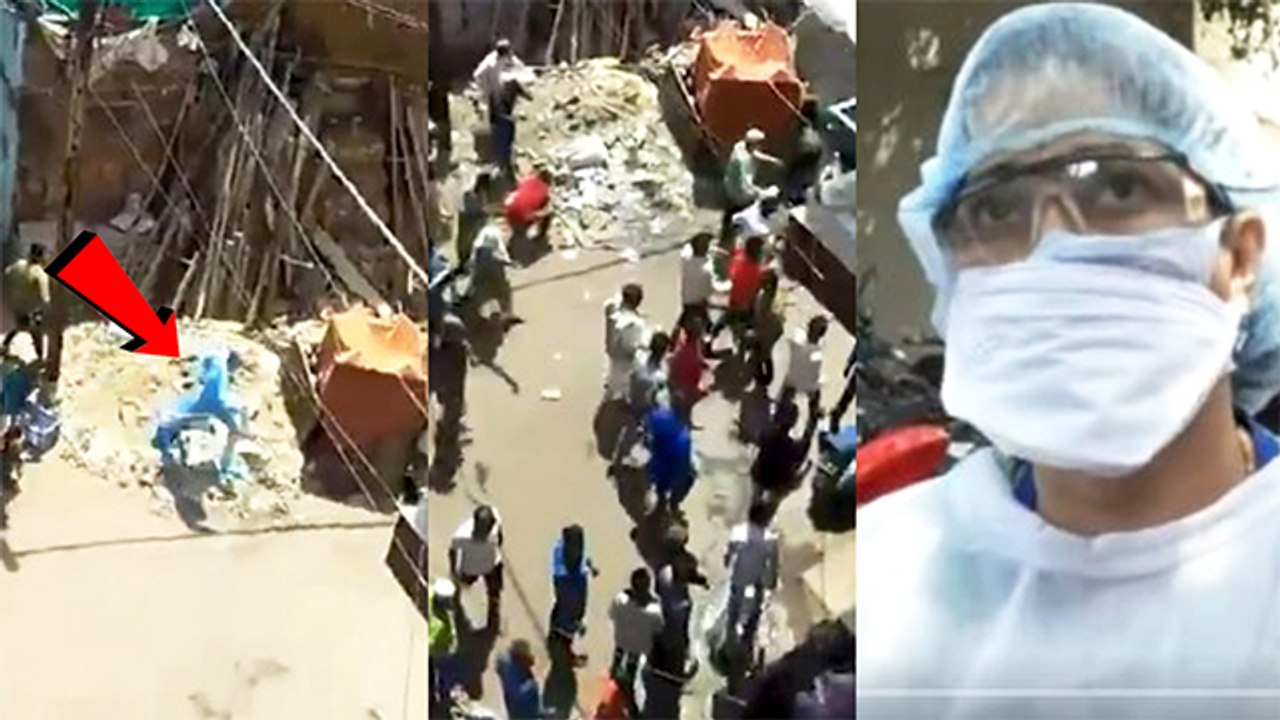 कोरोना वायरस की जांच के लिए गई डॉक्टरों की टीम पर पथराव