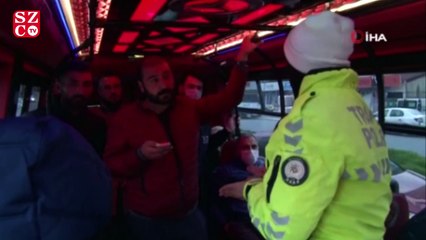 Minibüslerde şoke eden görüntü