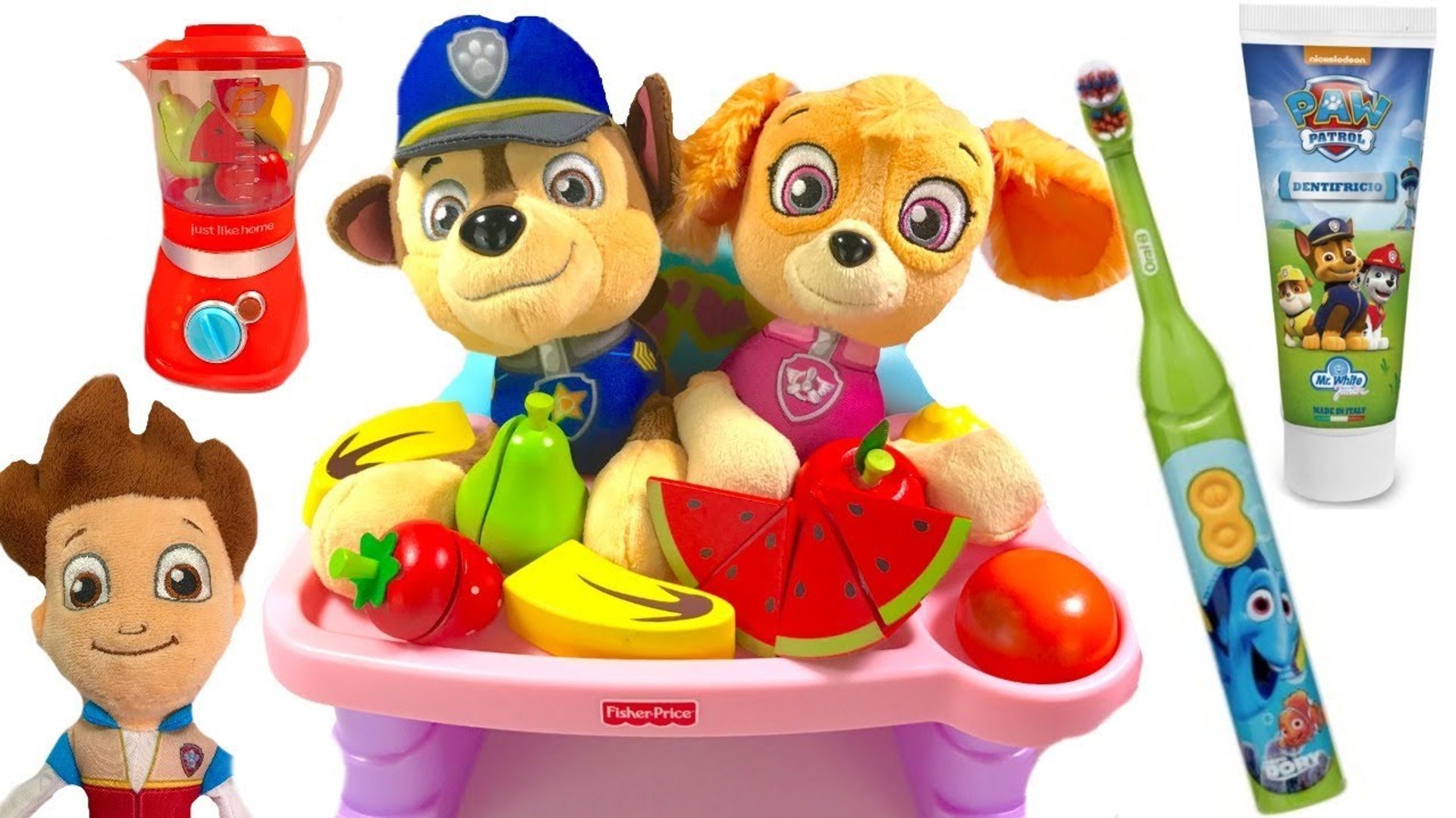 salut efterklang udtryk Paw Patrol Skye and Chase Eat Fruits and Vegetables and Brush Their Teeth -  video Dailymotion
