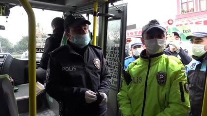 İstanbul polisinden toplu taşımadaki yolculara "sosyal mesafe" uyarısı