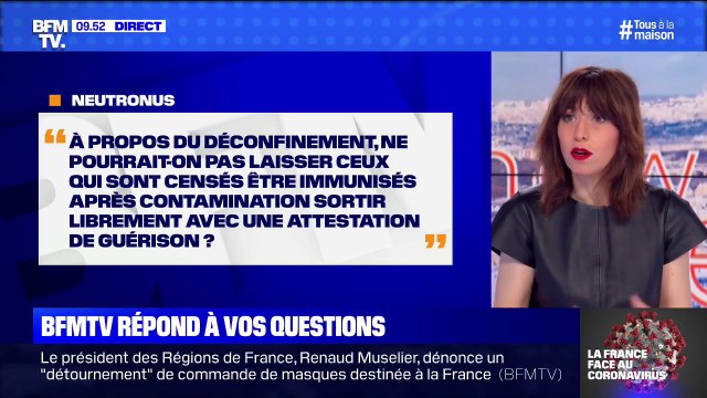 Lors du déconfinement, pourra-t-on laisser sortir librement ceux immunisés après contamination ? BFMTV répond à vos questions