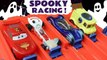 Hot Wheels Spooky Challenge Racing with Funlings and Disney Pixar Cars 3 McQueen with Marvel Avengers and PJ Masks Superheroes in this Family Friendly Full Episode English