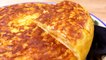 Tortilla de patatas estilo SANDWICH - tortilla española rellena de jamon y queso