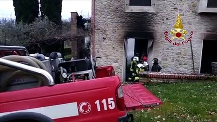 Narni (TR) - Incendio in un casolare a Capitone (02.04.20)