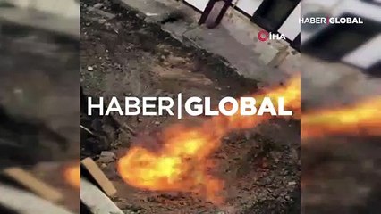 Çalışma sırasında bir anda alevler yükseldi