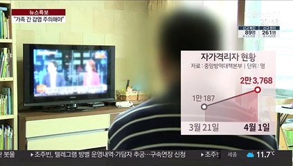 자가격리 2주 뒤 10만명…"가족 간 감염 주의"