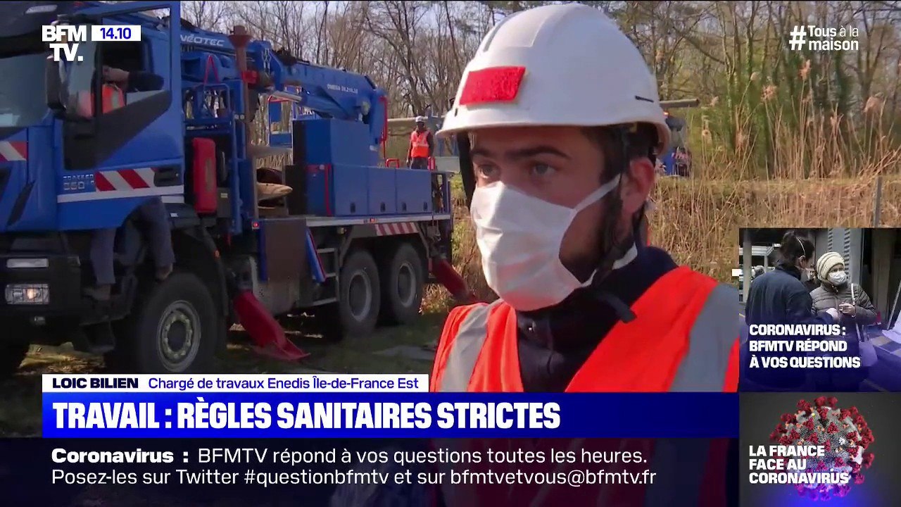Pour ceux qui continuent à travailler dehors, des règles sanitaires strictes se mettent en place