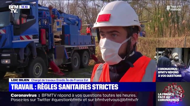 Pour ceux qui continuent à travailler dehors, des règles sanitaires strictes se mettent en place