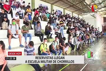 Reservistas llegan a escuela militar de Chorrillos