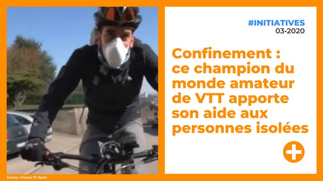 Confinement : ce champion du monde amateur de VTT apporte son aide aux personnes isolées