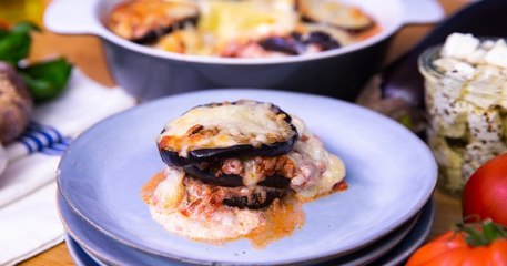 Craquez pour nos lasagnes d'aubergine à la grecque