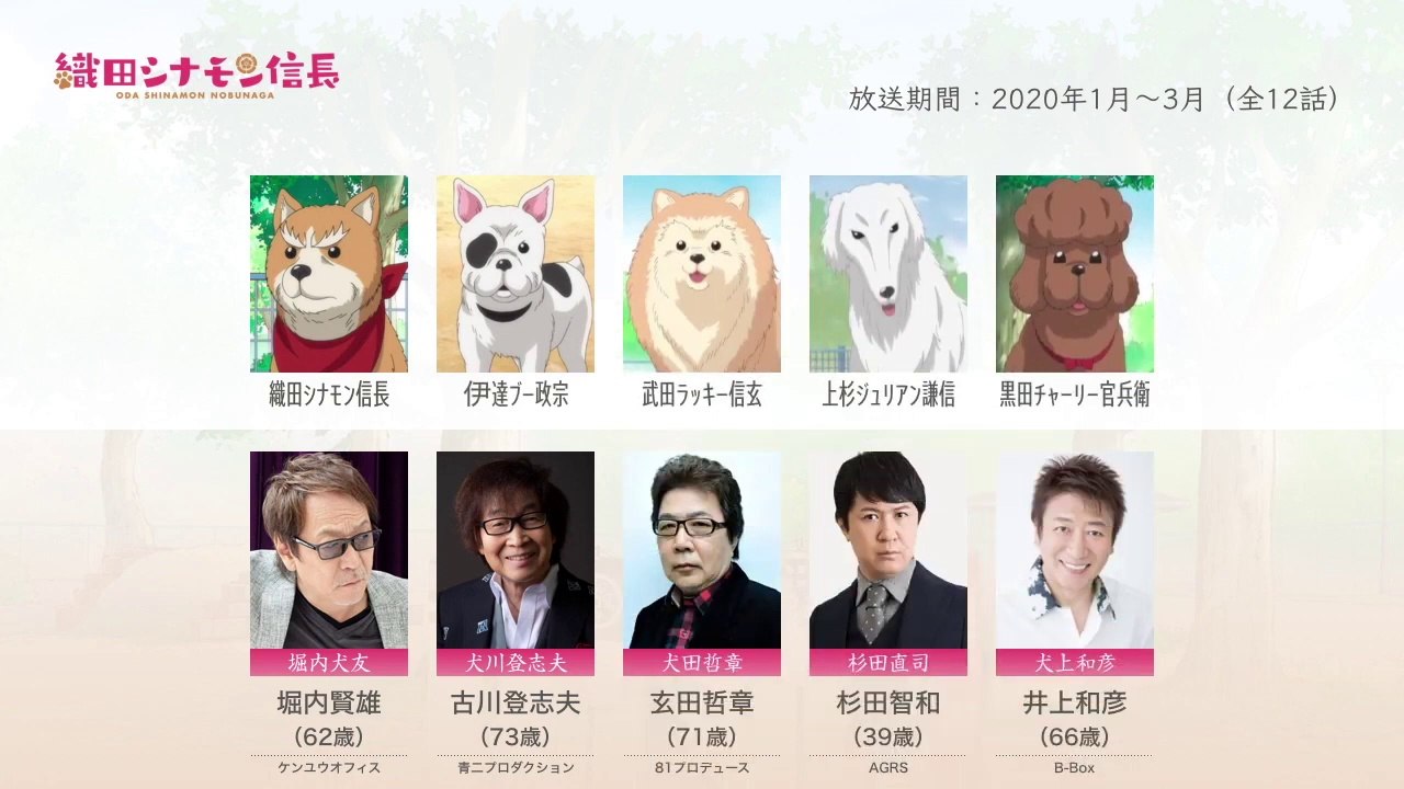 織田シナモン信長の声優さんたちは、こんな顔！