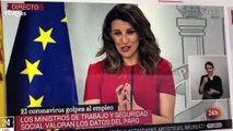 La podemita Yolanda Díaz explica, entre risas nerviosas, qué es un ERTE a los españoles apaleados por el paro y el COVID-19