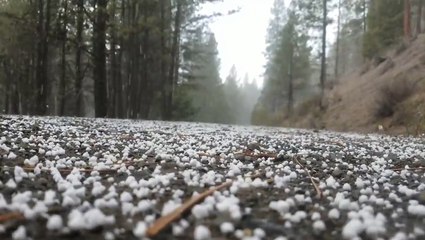 Graupel makes popcornlike noises as it pelts the ground
