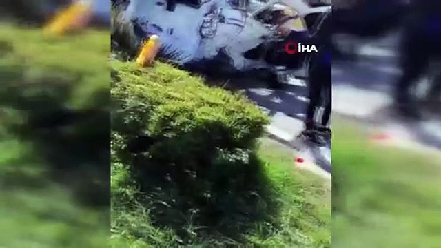 Freni boşalan tır, ışıkta bekleyen araçlara çarpıp metrelerce sürükledi