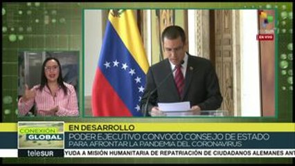 Convoca poder Ejecutivo venezolano Consejo de Estado ante Covid-19