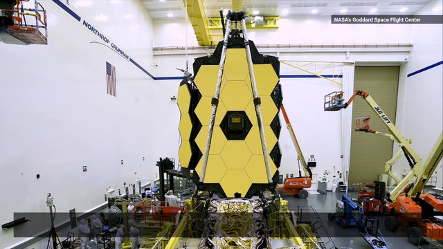 See the Giant Golden Mirrors of NASA’s New Space Telescope in Action