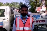अयोध्या: नगर पंचायत में साफ सफाई हेतु सफाई कर्मियों की दौड़ रही टीम