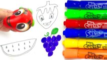 Drawing for Kids Strawberry Watermelon Grapes Fruit with Squishies