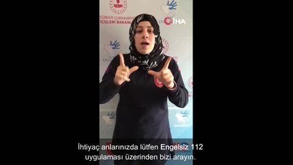 'Engelsiz 112' uygulaması başladı