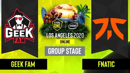 Dota2 - Fnatic vs. Geek Fam - Game 1 - Group Stage - SEA - ESL One Los Angeles