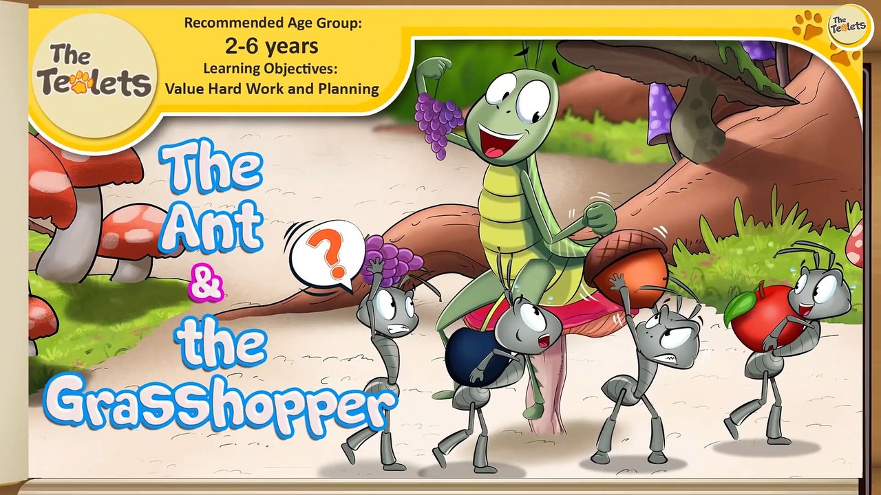 The Ant and The Grasshopper Musical Story I The Big Bad Wolf I Bedtime Stories I The Teolets