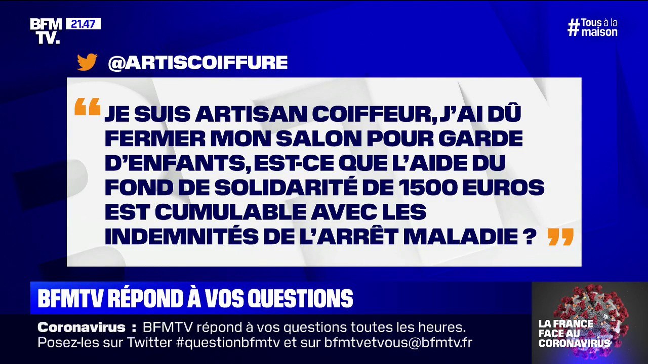 L'aide du fonds de solidarité est-elle cumulable avec les indemnités de l'arrêt maladie ?