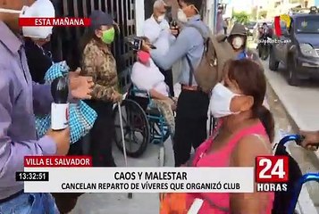 VES: cancelan reparto de víveres organizado por club Deportivo Municipal