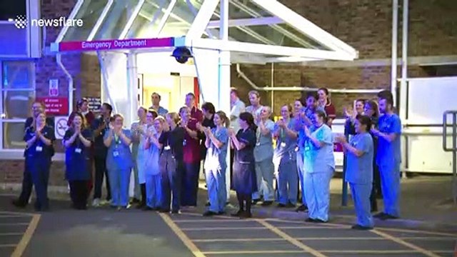 Hospital workers in Dorset add to UK-wide 'Clap for Carers' in touching moment