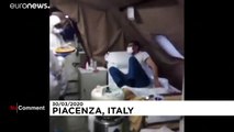 پزشکان ایتالیایی با «تولدت مبارک» بیمار مبتلا به کرونا را سورپرایز کردند