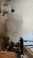 Burning trolley ran on the road to Nai Basti