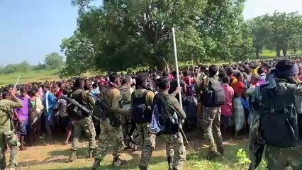 पुलिस कैंप का विरोध करने ग्रामीणों ने किया आंदोलन