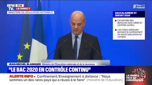 Jean-Michel Blanquer sur le bac de français: La logique de contrôle prévaut pour l'écrit mais l'épreuve oral est maintenue