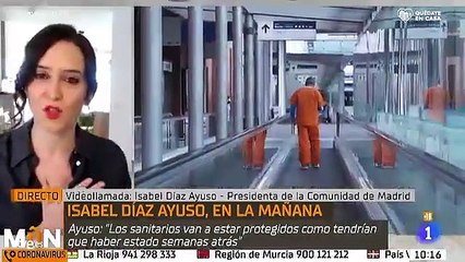 El varapalo de Díaz Ayuso a RTVE: "Nunca se ponen los focos en los hospitales del resto de país o Cataluña, solo en Madrid"