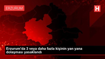 Erzurum'da 3 veya daha fazla kişinin yan yana dolaşması yasaklandı