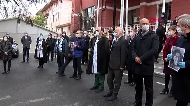 KORONAVİRÜSTEN HAYATINI KAYBEDEN PROF. DR. ÖZ İÇİN CERRAHPAŞA'DA 1 DAKİKALIK SAYGI DURUŞU