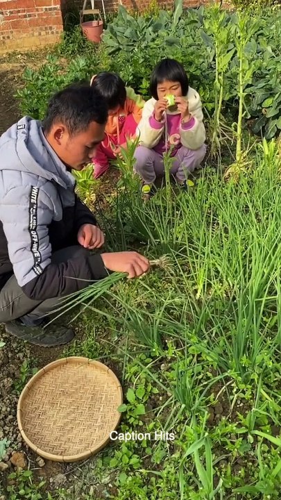 Good Father Cooking for Her Family Eating and Delicious Food